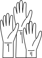 Obraz premium people voting element hand raise