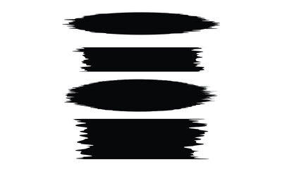 Black brush stroke isolated on white background. Vector illustration