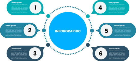 Modern Infographic Template with Colorful Data Elements