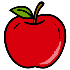 Apple hand drawn vector icon