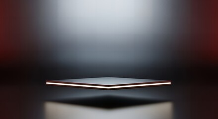 Illuminated platform with soft lighting for product display background