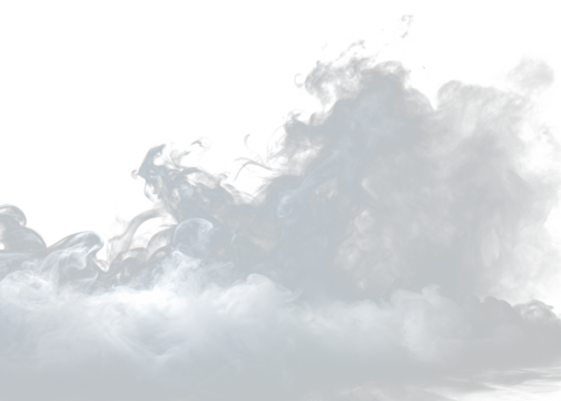 Isolated Abstract White and Gray Smoke PNG, Transparent Background