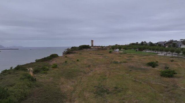 Fuerte de la Galea o Castillo del Pr&iacute;ncipe en la r&iacute;a del Nervi&oacute;n, Guecho, Vizcaya Pa&iacute;s Vasco