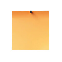 3d Orange sticky note isolated on transparent background