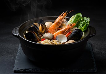 Seafood pottage dish