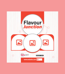 Food Menu and Restaurant Social Media Post Design Template