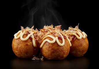 Takoyaki balls ready to eat