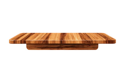 Rectangular Wooden Tabletop on Black Background