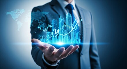 Smart City Development Business Professional Presenting Urban Growth Data