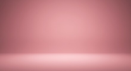 A soft, gradient pink studio background with a subtle spotlight effect on the floor.