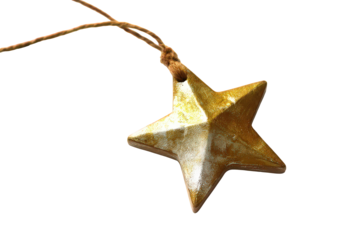 Golden Glitter Star Ornament