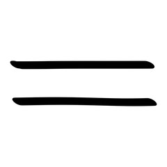 illustration of a black equal sign 