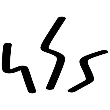 hand drawn cute cartoony expression sign doodle line stroke emotion effect design element