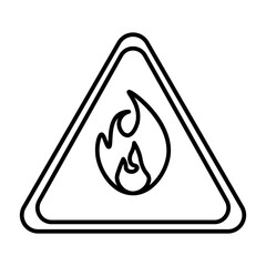 flammable line icon
