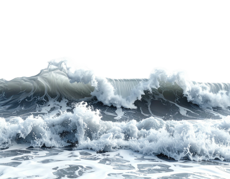 Powerful ocean waves crashing (2)