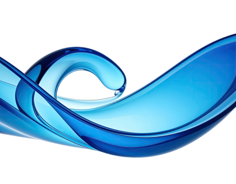 Abstract swirling blue liquid forms