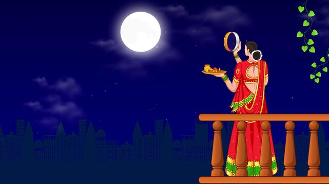 Karva Chauth Indian Festival Ritual

