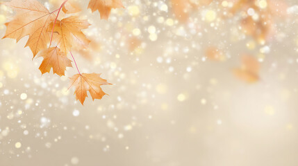 Dreamy Autumn Maple Leaf Background