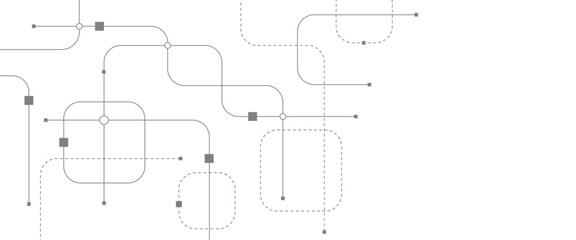 Vector abstract futuristic technology with geometric with crossed lines and dots.