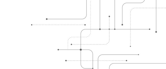 Vector abstract geometric technology and connection concept.