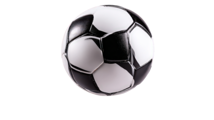 Black And White Soccer Ball On Black Background