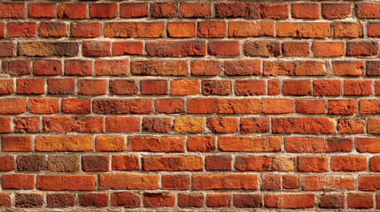 Obraz premium Brick Wall Texture: A close-up shot highlights a solid, aged brick wall, showing the interplay of textures and colors, capturing its strength, structure, and the passage of time.