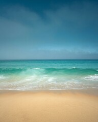 tropical beach with blue sky