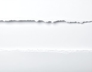 Two horizontal strips of white paper are torn, creating a layered effect