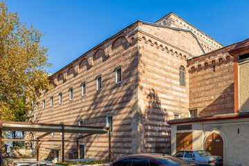 Historic Murad I H&uuml;davendigar Mosque architecture in Bursa.