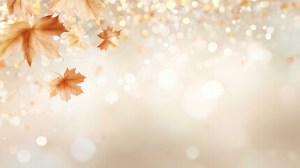 Dreamy Autumn Maple Leaf Background