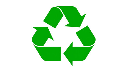 Obraz premium Green recycle symbol icon or sign for environmental conservation and ecology recycling