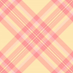 Ethnic check vector tartan, geometry texture seamless fabric. Tee plaid background pattern textile in moccasin and navajo white colors.