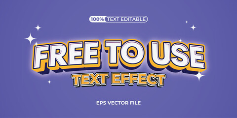 Text effect free to use editable, Editable 3D text effect