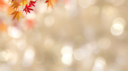 Dreamy Autumn Maple Leaf Background