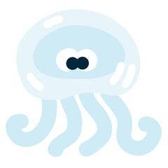 바다에서 볼 수 있는 다양한 요소 일러스트