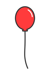 シンプルな風船とバルーンのセットイラスト