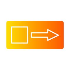 Emergency exit gradient icon