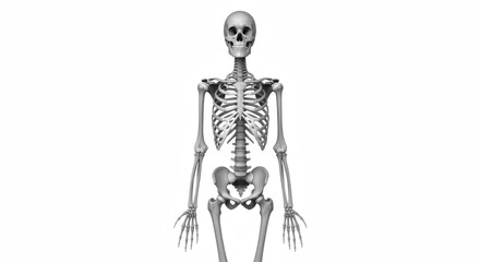 Fototapeta premium Detailed Illustration of the Intricate Human Skeleton Structure