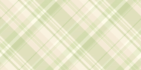 Subtle plaid pattern in light green and beige. Versatile backdrop for design projects, conveying simplicity, elegance, and natureinspired aesthetic. Ideal for textiles, web design.