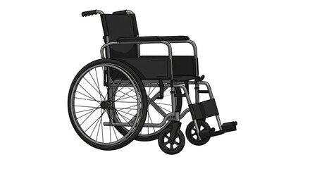 Fototapeta premium Wheelchair illustration isolated on white background mobility accessibility