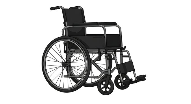 Wheelchair illustration isolated on white background mobility accessibility