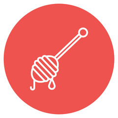 Honey Dipper icon vector image. Can be used for Morning and Breakfast.