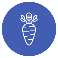 Carrot icon vector image. Can be used for Fruits and Vegetables.