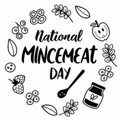 NATIONAL MINCEMEAT DAY vector illustration