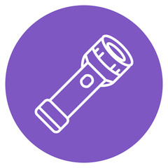 Flashlight icon vector image. Can be used for Electrician Tools.