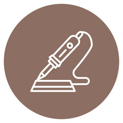 Soldering Iron icon vector image. Can be used for Electrician Tools.