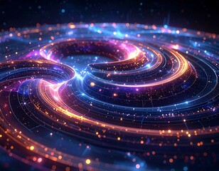 Abstract swirling light patterns