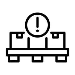dangerous package Line Icon
