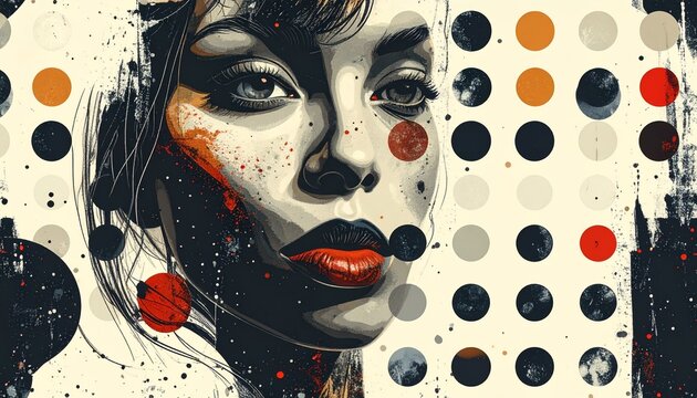 均一に配置されたドットを使ったシームレスパターン。