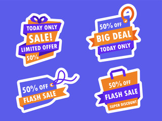 Boxing day sale sticker template collections